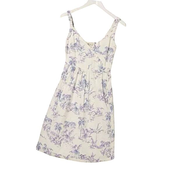 BOGO FREE! FAT FACE White/Blue Flamingo Pattern HEIDI Summer Sun Dress Sz 8 NWT - Picture 16 of 16